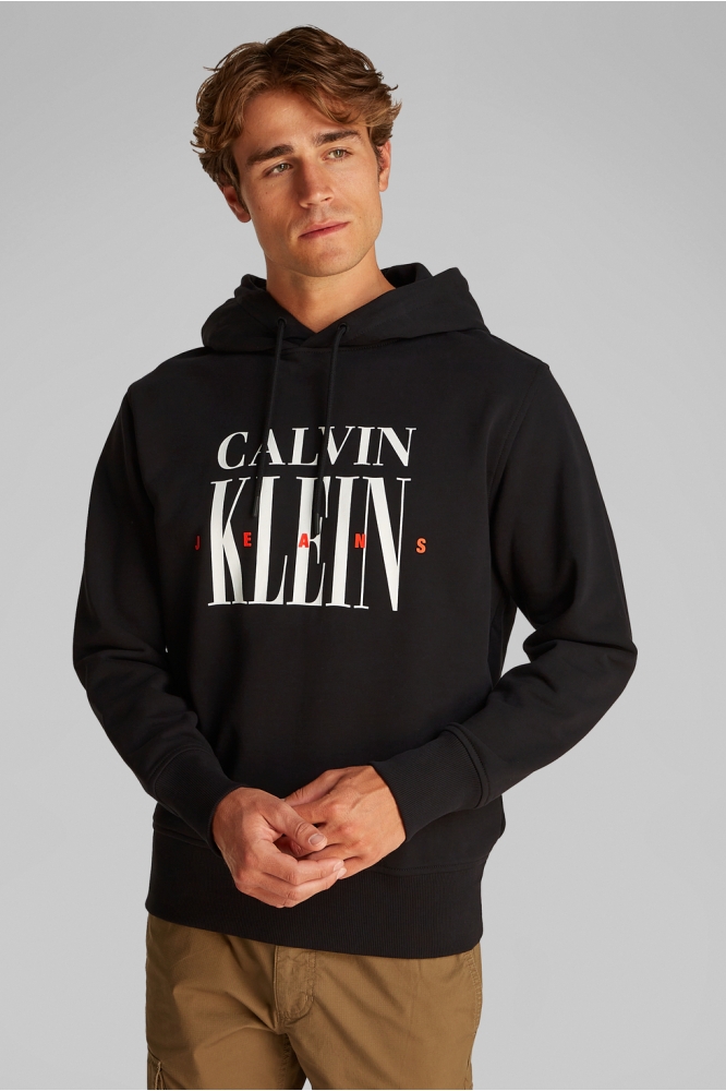 SERIF FONT GRAPHIC HOODIE J30J327520 CK BLACK
